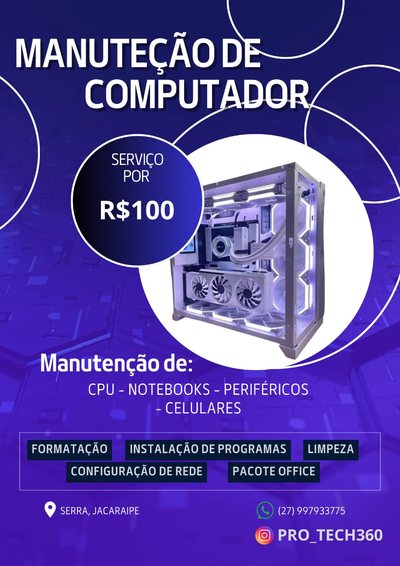 FORMATAÇÃO e OUTROS SERVIÇOS PARA PC